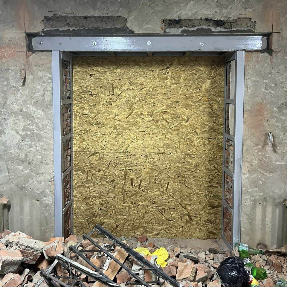 Резка и усиление проёма Резка и усиление проёма